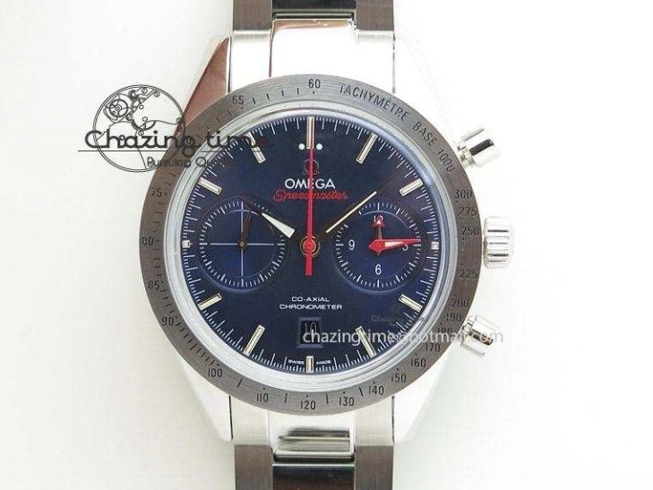0812 De Ville Chronograph SS OMF 1:1 Best Edition Black Dial On Black Leather Strap A Fashionable 8109